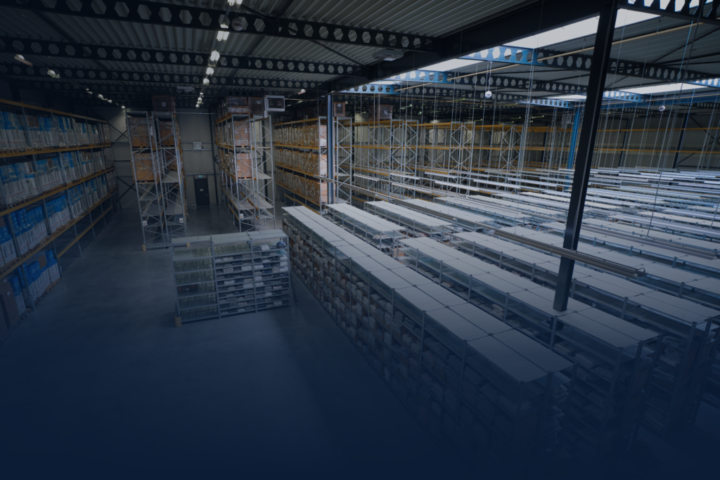 Fulfilment magazijn van Innostock met opslagstellingen